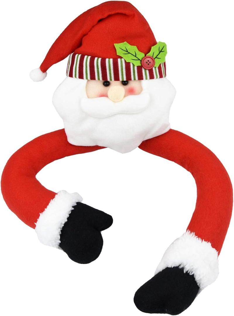 Fengek Christmas Tree Topper Santa Head Hugger for Christmas Tree Decoration Party Home Ornament (29.1 x 9.45 Inch)