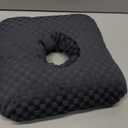 Wuronsa Ear Piercing Pillow for Side Sleepers, Pillow with an Ear Hole for CNH and Ear Pain Ear Inflammation Pressure Sores, O-Shaped Side Sleeping Pillow, Ear Guard Pillow (Dark Gray)