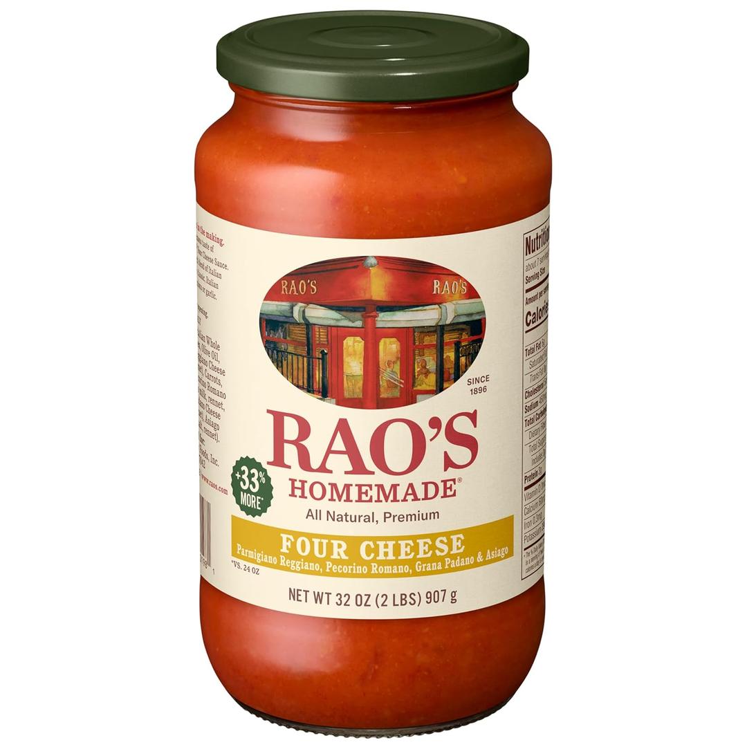 Rao's Homemade Four Cheese Sauce Made with Italian Tomatoes, 32 oz (32 Ounce (Pack of 1))