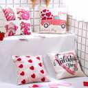 VitalCozy 12 Pcs Easter Pillow Covers 18 x 18 Inch Decorative Throw Valentines Day St. Patrick's Day Cushion Case Set Holiday Love Heart Clovers Bunny Eggs Pillow Case for Home Decoration