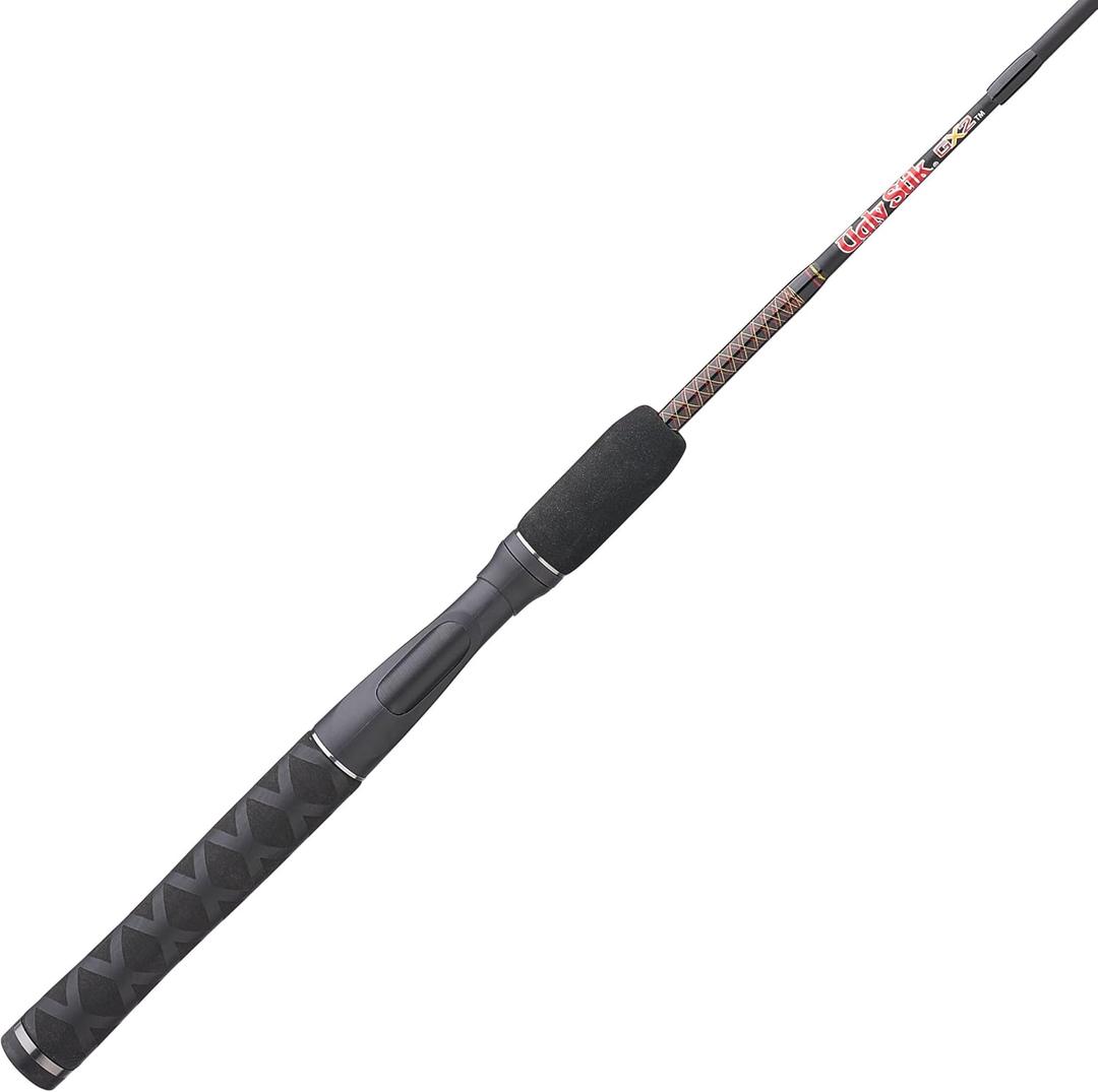 Ugly Stik 6’6” GX2 Spinning Rod, Three Piece Spinning Rod, 6-15lb Line Rating, Medium Rod Power, Moderate Fast Action, 1/8-5/8 oz. Lure Rating, 5' - Light - 3pc