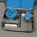 Stainless Steel Bento Lunch Box7+ Older KidsTeens  Adult with Insulated Food Jar,Leakproof 3-Compartment,BPA-Free, Eco-Friendly,Dishwasher Safe, Large-Capacity Box, School,Office,Travel Blue)