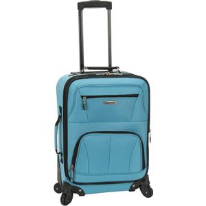 Rockland Pasadena Softside Spinner Wheel Luggage, Turquoise, Carry-On 20-Inch