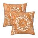 Zynthor Boho Pillow Covers 16x16 Set of 2，Decorative Home Outdoor Boho Pillow Case for Couch Bed Car, Orange