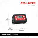 Fill-Rite TT10AN 1" 2-35 GPM(8-132 LPM) Digital In-line Turbine Meter, Aluminum, Fuel Transfer Meter,Black/Red