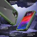 ANB for iPhone 15 case,Soft Silicone and Clear Hard PC Back 3in1 Full Body Shockproof HeavyDuty Military Grade Drop Protection Cover for iphone15 6.1inch (Green)