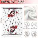 2 x Christmas Dish Towels Set of 2,Winter Hand Towels for Bathroom Decorative,Kitchen Decor Cleaning Drying Kitchen Towels Dishcloth 18 x 26 inches,White Snowman Christmas Tree