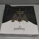 FUNPENY 164FT 500 LED Christmas Indoor Outdoor Decorative String Lights, 8 Modes Waterproof Green Wire LED Fairy Light for Christmas Party Wedding Garden Home Decoration (Warm White)