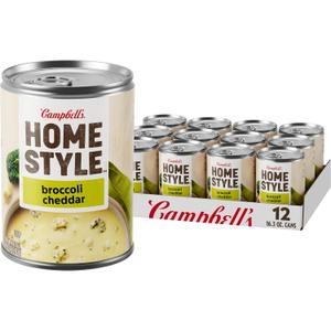 Campbells Homestyle Broccoli Cheddar Soup, 16.3 oz Can (Pack of 12)