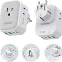 EPICKA Hybrid Travel Plug Adapter, 2 Packs Foldable & Detachable Type EF VisaPlug, 8-in-1 International Power Adapter with 4 USB Ports (2 USB-C PD 20W), Travel Essentials for US to German France
