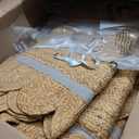 GRUHUM Scalloped Jute Area Rug 5X8ft Natural Handwoven Farmhouse Rug Large