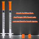 1ml/cc 31G 1/2" Jeringa, U-100 Lab Tools, Individual Wrapped 25 Pack
