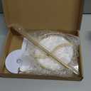 Mkono Rotating Necklace Holder Metal Jewelry Display Stand Gold Necklace Organizer with 22 Hooks Adjustable Tree Tower for Storage and Hanging Bracelet Keychain Home Bedroom Decor Dressing Table Women