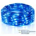 Areful LED Rope Lights, 33Feet Blue Flat Flexible Strip Light, Plug in Novelty Lighting, Connectable and Waterproof for Home Christmas Holiday Garden Patio Party Decoration