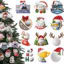 Syhood 36 Pcs Volleyball Christmas Ornaments Wooden Hanging Sports Ornaments Funny Tree Decorations Xmas Holiday Volleyball Gifts for Women Men Coaches Teammates Ball Lovers, 12 Styles