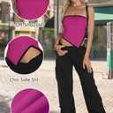 DISCIPBUSH Tube Tops for Women Sexy Cute Bandeau Strapless Tops for Women Sleeveless Summer Tube Top (Black, XS)