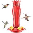 Birdream 2026 Upgraded Hummingbird Feeders for Outdoors, 15oz Hanging Hummingbird Feeders Ant Proof, Easy to Clean and Maintain, Gift for Bird Lover, Solid Red (1 Pack)