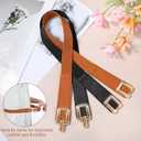 2 Pack Women Elastic Skinny Belt Stretchy Skinny Thin Belt Invisible Waist Belts for Dress Jeans Pants with Metal Gold Buckle