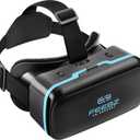 VR Headset for iPhone & Android 1.0 - for Kids | with Links to 3D VR Videos + VR Games for Android | Virtual Reality Goggles Set for Phones 4.5"-6.5" (Blue)