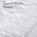 2 x Vonty Ruffled Pillow Cases Queen Pillowcases(20x30), Decorative Ruffle Pillowcases - White Pillow Cases Set of 2, Scalloped Euro Sham Farmhouse Pillow Shams with Envelope Closure