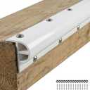 ORLANG 23ft Marine-Grade Dock Bumpers,7-Section PVC Dock Fenders with Stainless Steel Screws and Washers,P-Type Boat Dock Guards,Dock Post Bumpers for Docking Edges, Horizontal Decks or Piers(White)