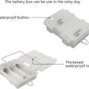 2 Pack Battery Operated Mini Led Fairy Lights Dewdrop Garland Lights with Timer 6 Hours on/18 Hours Off for Wedding Party Decorations,50 Leds 18 Feet Silver Wire (Cold White)