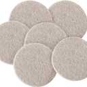 SoftTouch Heavy-Duty Felt Furniture Pads  2" Round Self-Adhesive Floor Protectors for Hardwood, Tile & Laminate  Scratch-Resistant, Linen, 6 Pack