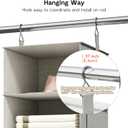Vailando 6-Shelf Hanging Closet Organizer with 3 Drawers, 2 Separable 3-Shelf Closet Organizers and Storage for Wardrobe Organization, Hanging Dresser for Nursery & Dorm Clothes Organizer
