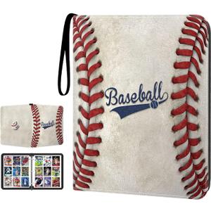 Baseball Card Binder 900 Pockets, 50 Sleeves Large Baseball Binder 3 Ring Zipper Trading Cards Holder 9 Pocket, Sport Card Collection Book Storage Organizer, Album Folder Protector Collector