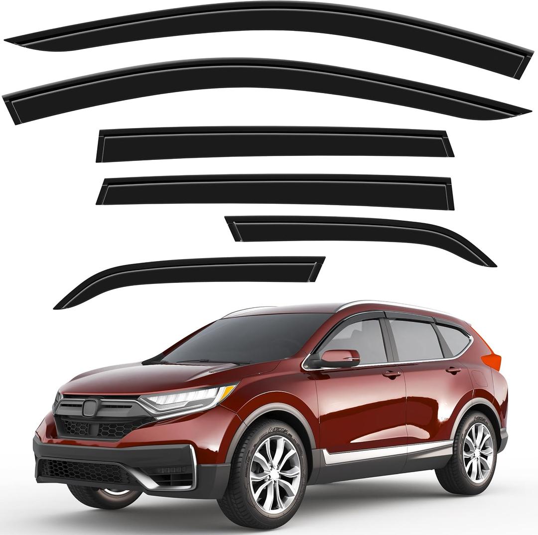 Tape-on Window Visors Rain Guards for Honda CR-V CRV 2017-2022,6PCS