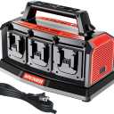 Super Battery Charger for Milwaukee M18 Battery, 6-Ports Simultaneous Rapid Charger Station Compatible with Milwaukee 18v Li-Ion Battery and Tools 48-59-1807 Charger