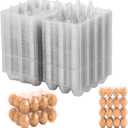 Egg Cartons 100 Packs, Plastic 3x4 Grids, Clear Egg Cartons Cheap Bulk for 12 Eggs  Ideal for Refrigerator Storage, Chicken Farm, Farmers Markets & Commercial Display