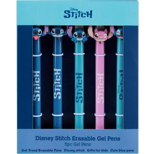 Get Trend Disney Stitch 5pcs Erasable Gel Ink Pens and Angel Cute Writing Pens for Kids Fun Stationery Set Kawaii Journaling Supplies Cool Pen Gifts for Kids (Stitch)
