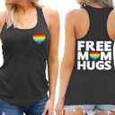 Ithalt Pride Tank Top for Women LGBT Rainbow Flag Shirt Love Heart Graphic Tee Lesbian Gay Pride Sleeveless Vest M