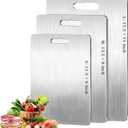 Premium Pure Titanium Cutting Board for Kitchen New Upgrade Double Sided Dust-free Cutting Board,Hygiene Durable Dishwasher Chopping Board for Meat, Vegetables & Fruits (L - 1Pack)