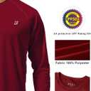 Roadbox Mens UPF 50+ UV Sun Protection Shirts Outdoor Long Sleeve SPF Rash Guard for Fishing Hiking Swimming Running M