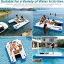 Inflatable Floating Dock for Adults & Dogs, 6-Inch Platform