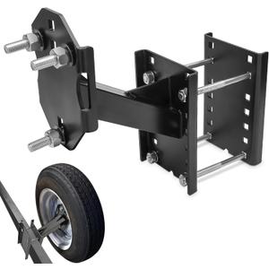 Spare Tire Carrier, Boat Trailer Spare Tire Mount, Heavy Duty Tire Holder Bracket for Utility Trailer Tires, Universal Fits 5x4.5, 5x5, 4x4, 6x5.5 Bolt Patterns On UTV/RV Trailer , Holds up to 350 Lbs