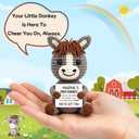 Mini Positive Crochet Donkey Gifts for Women Men Boss Coworker Friends