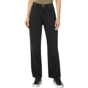 PAIGE Women's Sawyer Covered Button Fly Jeans, Dark Dawn Distressed, 29