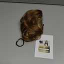 REECHO 12" Ponytail Extension, Classic Loose Curly Wavy Claw Clip Pony tails Hair Extensions Hairpieces for Women - Dark Blonde with Highlights