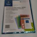 Business Source Green Transparent Poly File Holders