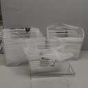 12 Pack Middle Organizers and Storage, Pantry Organization and Storage Bins, Cabinet Organizer, Clear Plastic Storage Containers with HandleAcrylic Storage Bins for Cabinet, Fridge