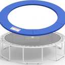 LANGXUN Universal Trampoline Repalcement Safety Pad, 8ft 10ft 12ft 14ft 15ft 16ft Waterproof Surround Spring Foam Cover for Round Frame (Blue)