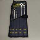 Extra Long Flex-Head Ratcheting Wrench Set, SAE 1/4" to 13/16", 5 Pcs Double Box End Long Handle Ratchet Wrenches, 72-Teeth, CR-V Labor-Saving Aviation Spanner with Pouch, Extra Torque for Tight Bolts