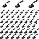 48PCS Zipper Repair Kit, Black Replacement Zipper Sliders and Pulls, 3 Assorted Sizes for Fixing Jackets, Coats, Backpacks, Luggage, Handbags and Tents