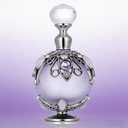 Vintage Perfume Bottle Refillable Empty Purple Perfume Bottles with Hollow-out Diamond-embellished Pattern, Suitable for Refilling, Travel-sized Valentine Decor Gifts