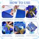 Culsfri 44PCS DIY Graduation Cap Decorations Kit,Grad Cap Decorations with Faux Flowers Rhinestones Stickers 3D Butterfly Bow Alphabet Letter Number Stickers for 2026 Graduation Party Supplies(Blue)