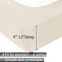 Box Spring Cover King/Cal King Size - Jersey Knit & Stretchy Wrap Around 4 Sides Bed Skirt for Hotel & Home, Beige