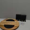 Acacia Wood Couch Arm Tray Table,11.8 Inch Adjustable Round Sofa Arm Tray,Wooden Armrest Table for Couches,Arm Chair Companion for Eating